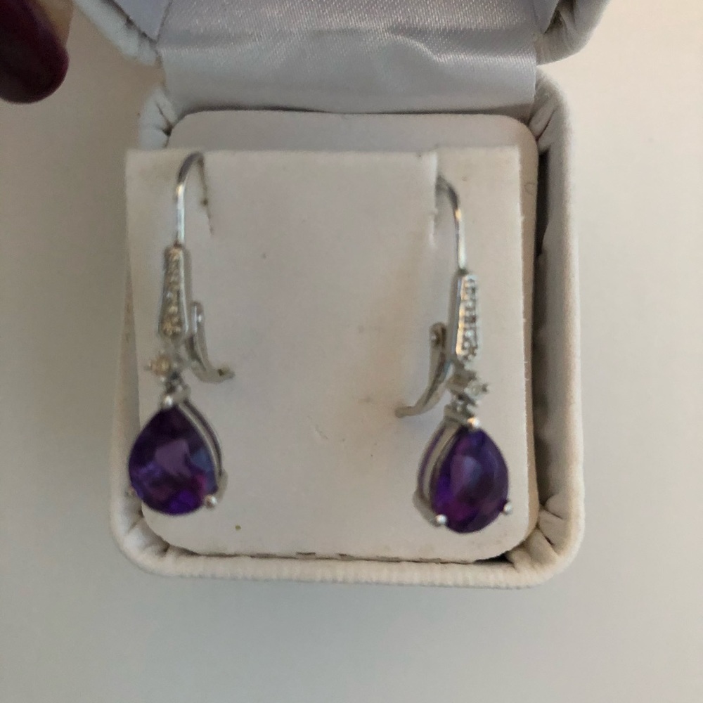 925 Amethyst earrings